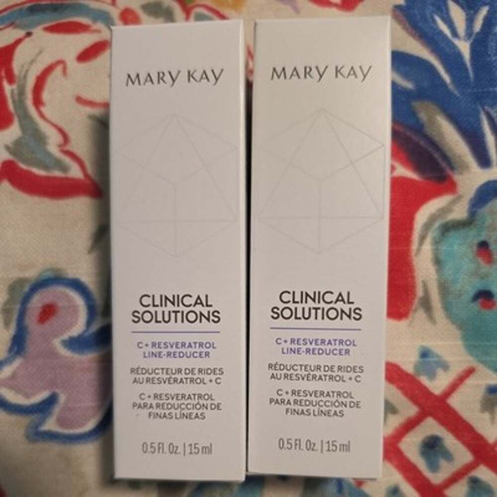 2 Mary Kay Clinical Solutions C+Resveratrol Line-Reducer Serum 0.5 fl oz 177899